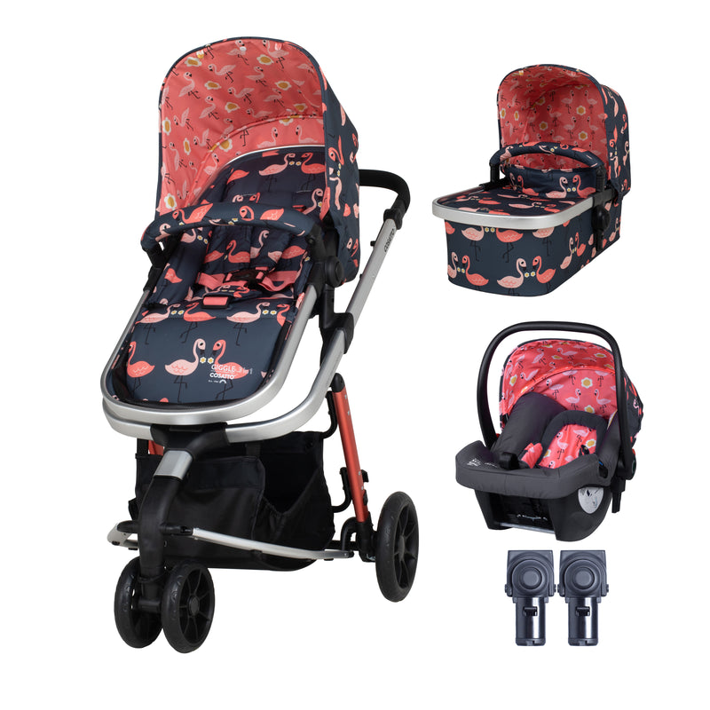 Ex display Giggle 3 in 1 Car Seat Bundle Pretty Flamingo - Bundle - Cosatto Store