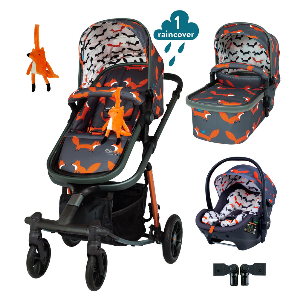 Giggle Quad Car Seat Bundle Charcoal Mister Fox Cosatto Store