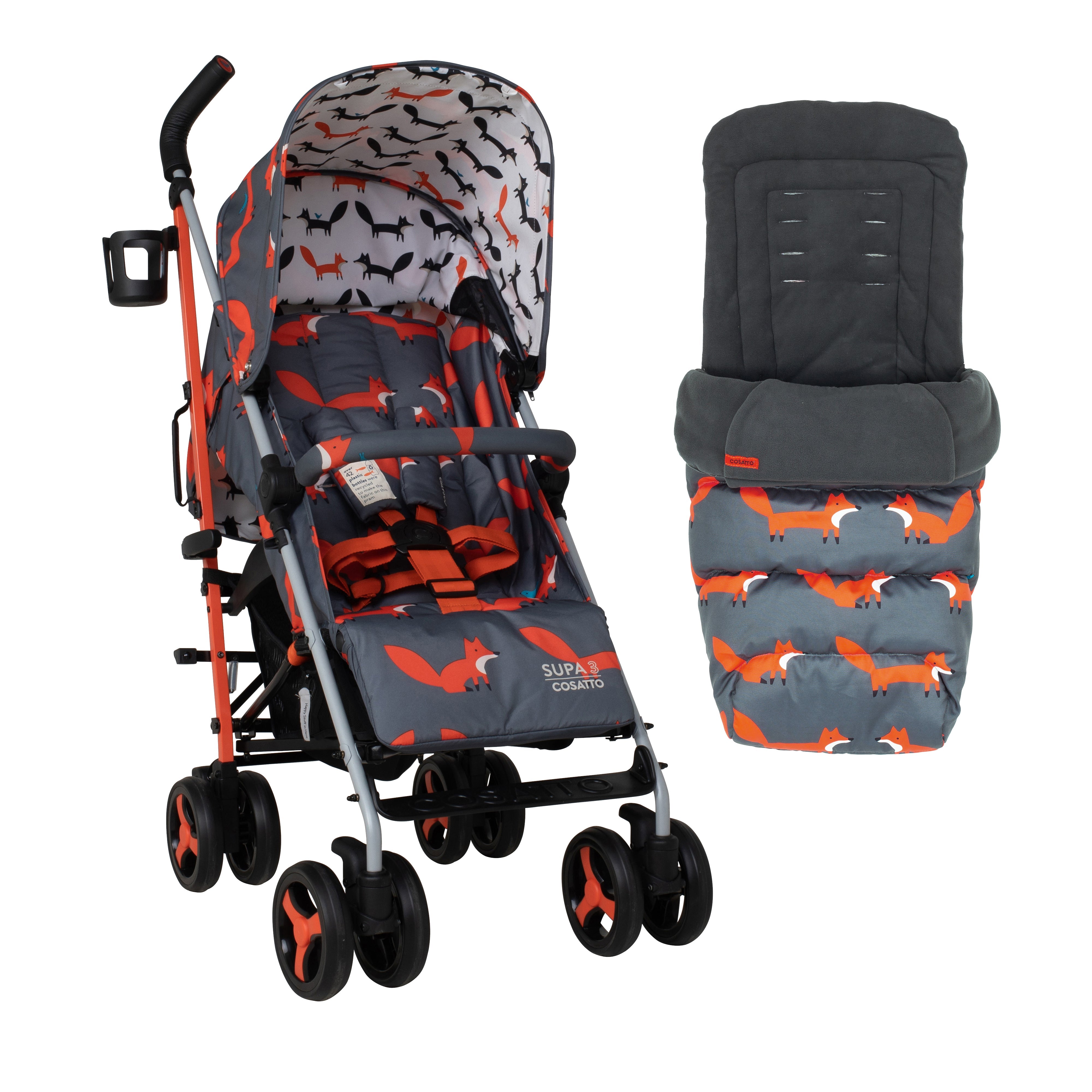 Ex Display Supa 3 Stroller Charcoal Mister Fox - Stroller - Cosatto Store