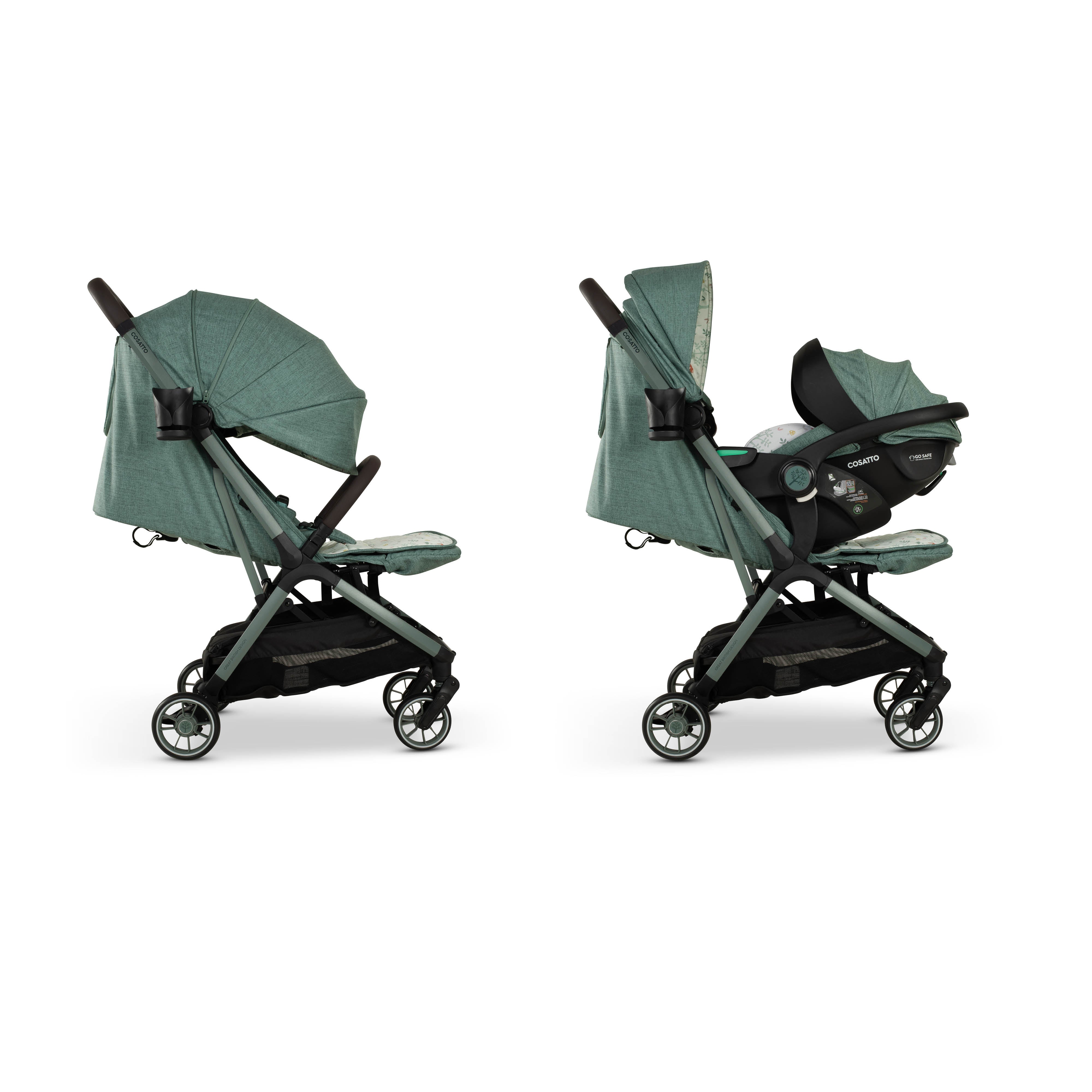 Woosh City Recline Car Seat Bundle Meadow