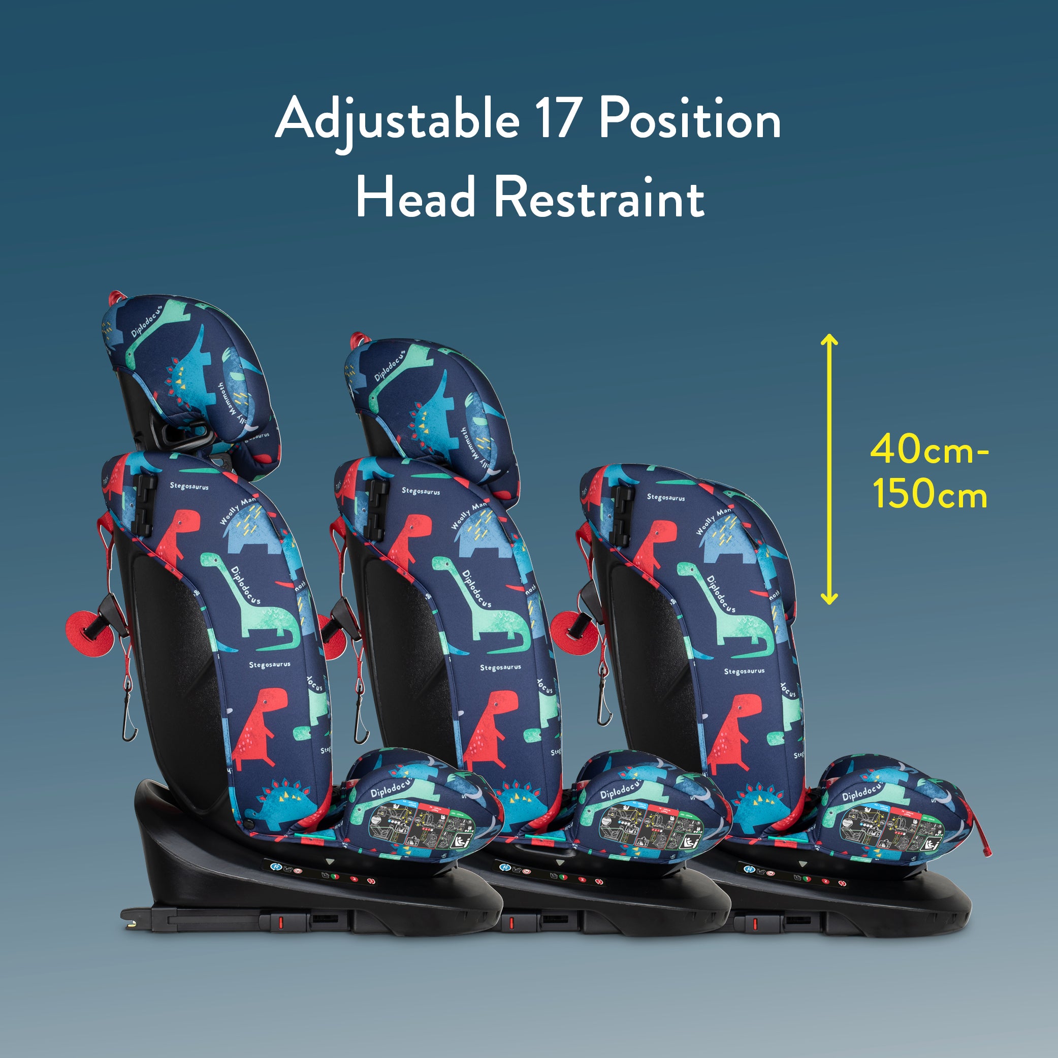 Get Set Grow i-Size 360 Car Seat D is for Dino