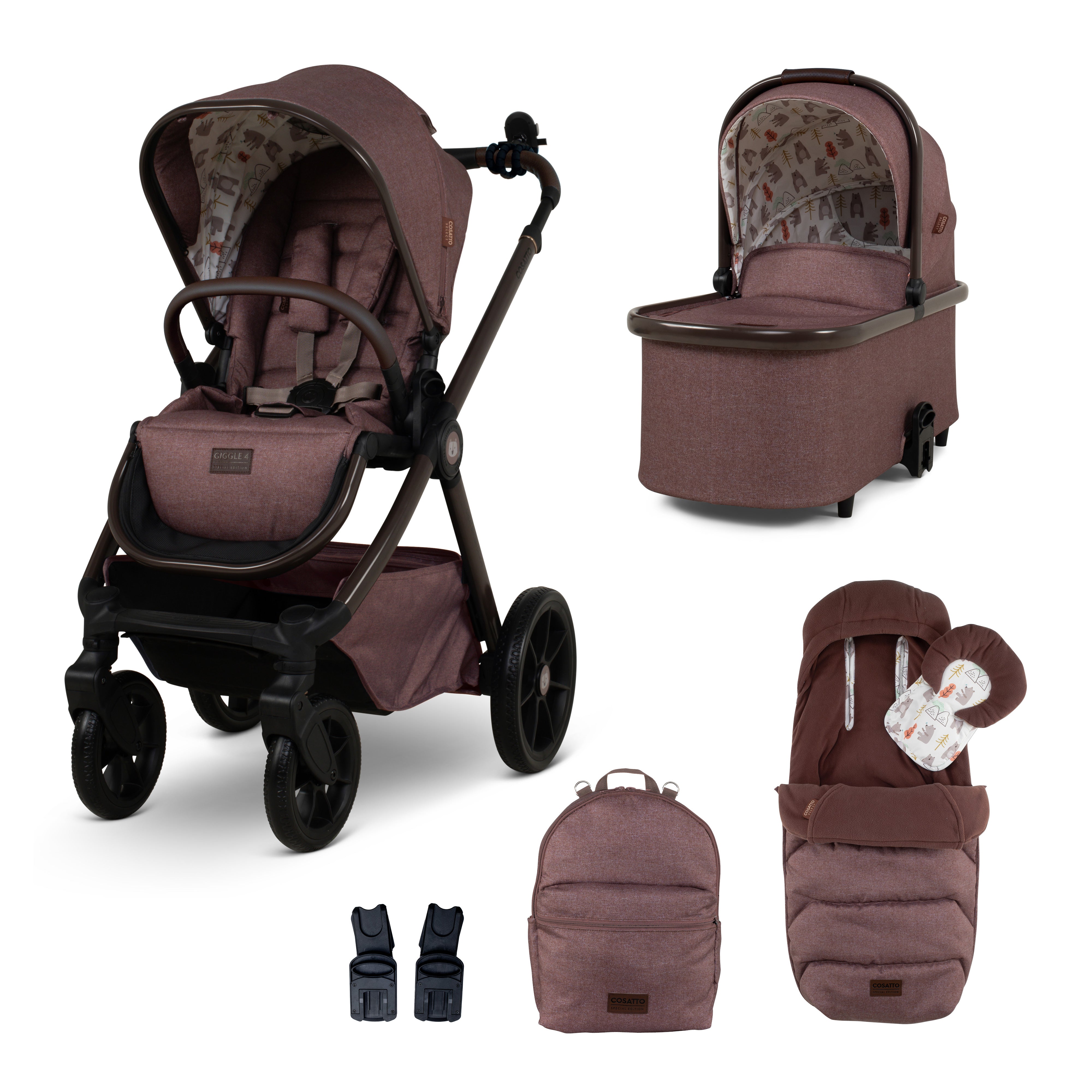 Giggle 4 Special Edition Pram and Accessory Bundle Bear Hug - Bundle - Cosatto Store
