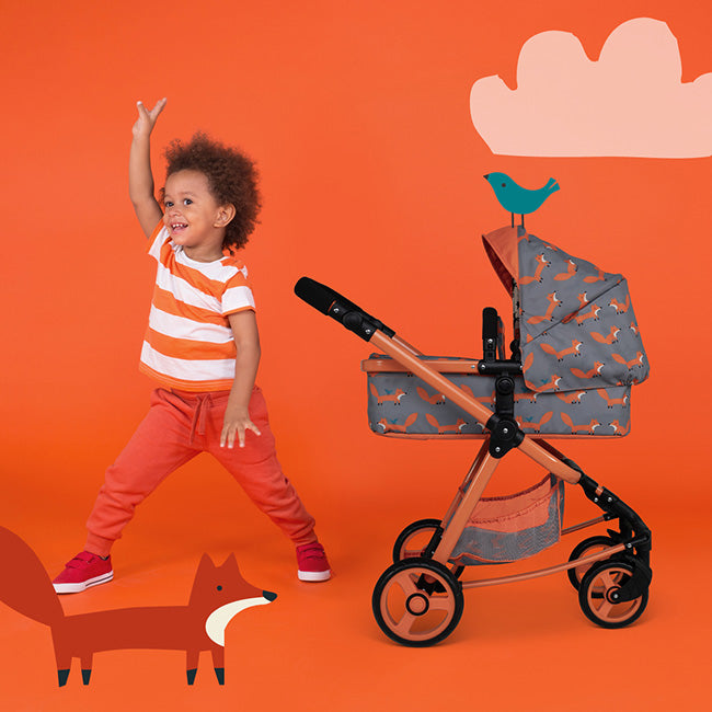 Ex display Giggle Quad Dolls Pram Charcoal Mister Fox - Dolls Pram - Cosatto Store