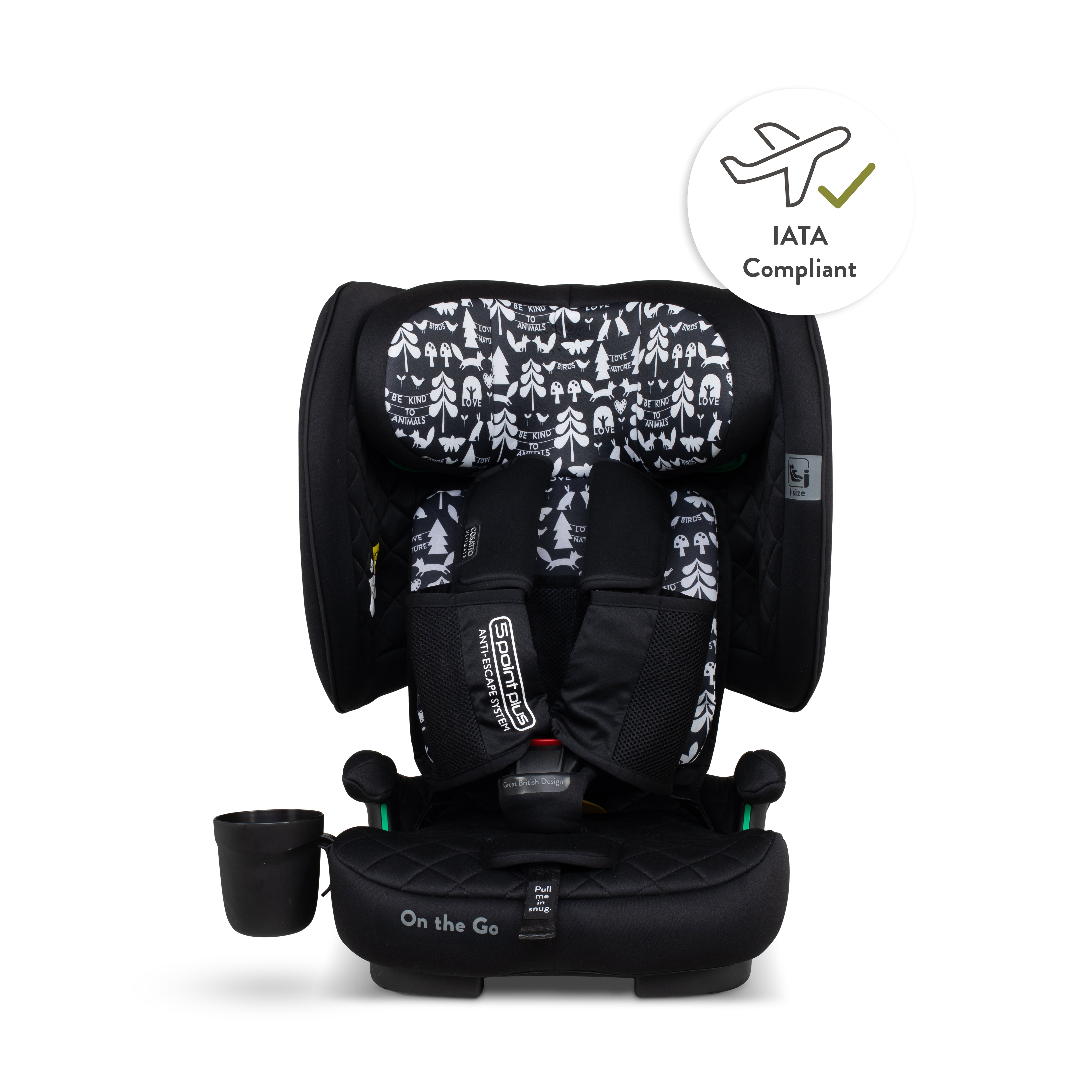 On The Go i-Size Travel Car Seat Silhouette