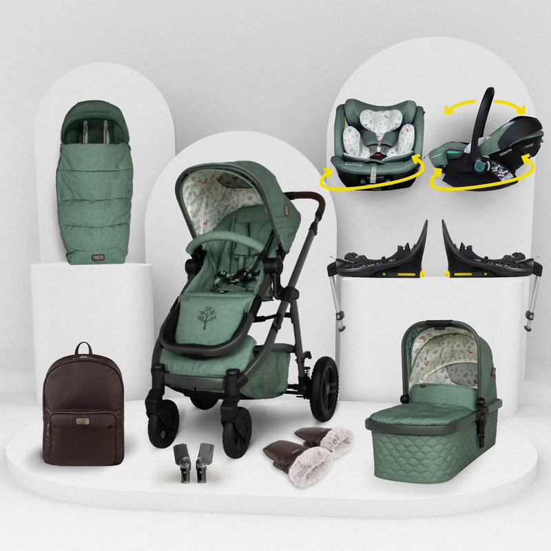 Wow 3 All Stage Family Rotate & Recline 2 Base Bundle Meadow