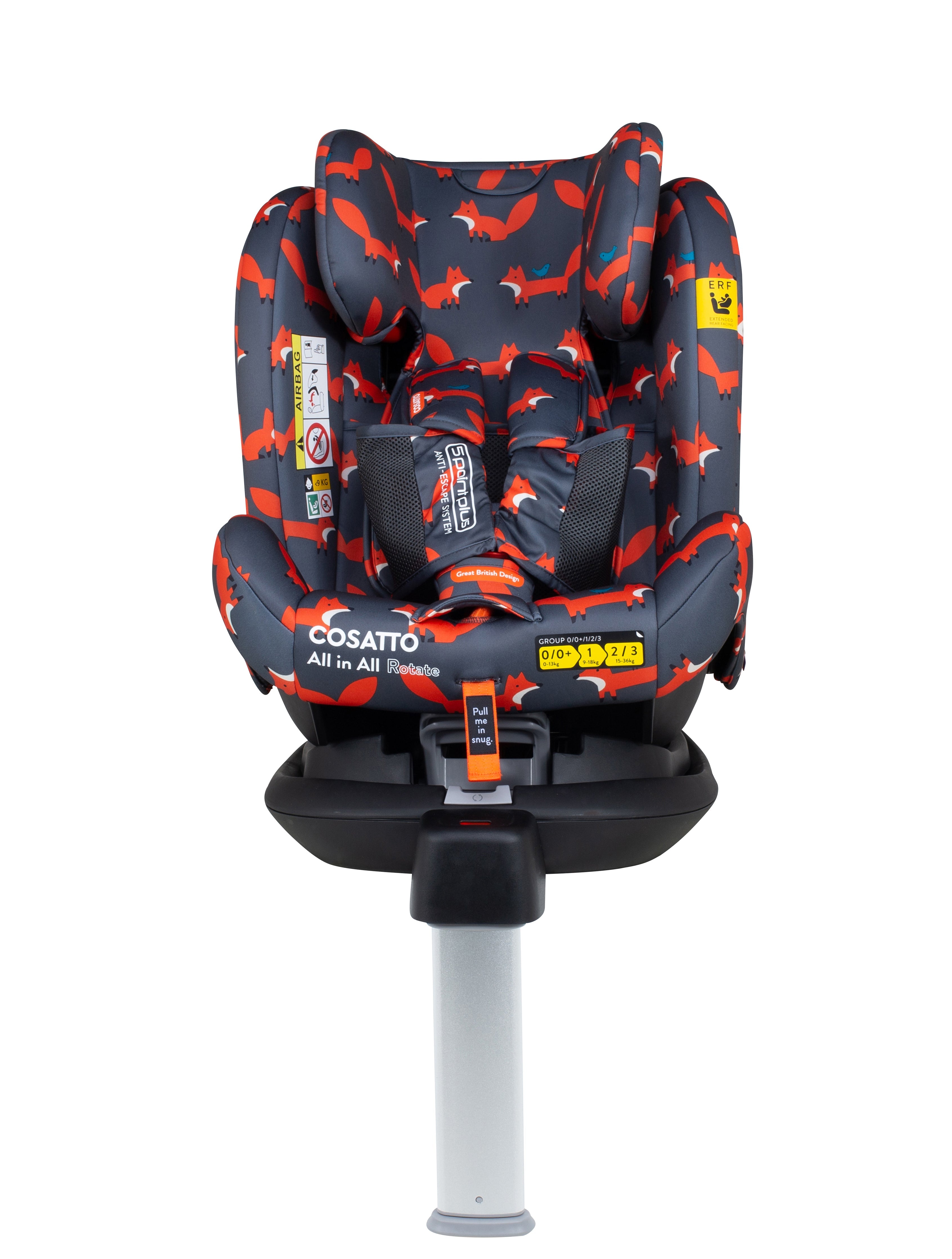 Ex Display All in All Rotate Group 0+123 Car Seat Charcoal Mister Fox - Carseat - Cosatto Store