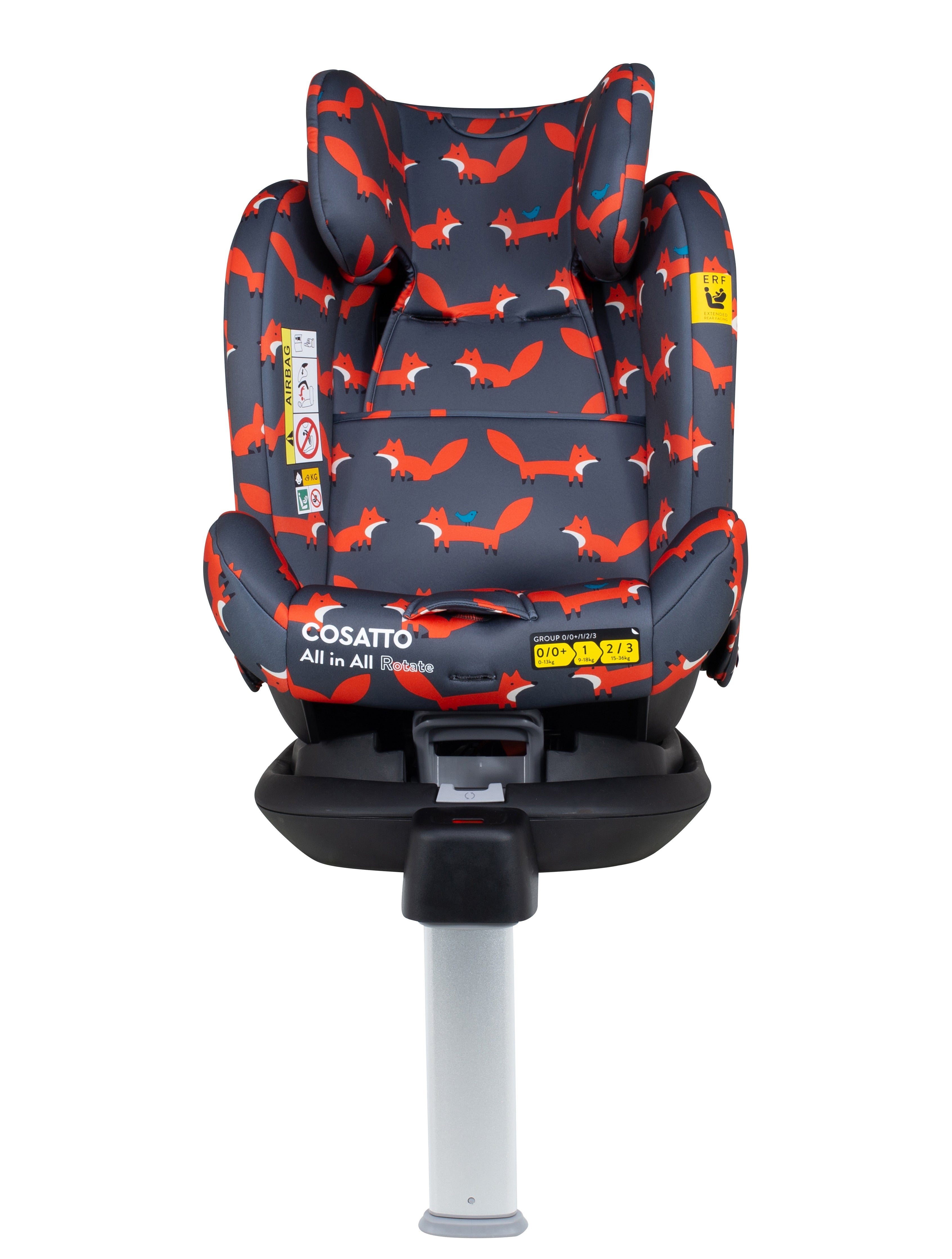 Ex Display All in All Rotate Group 0+123 Car Seat Charcoal Mister Fox - Carseat - Cosatto Store