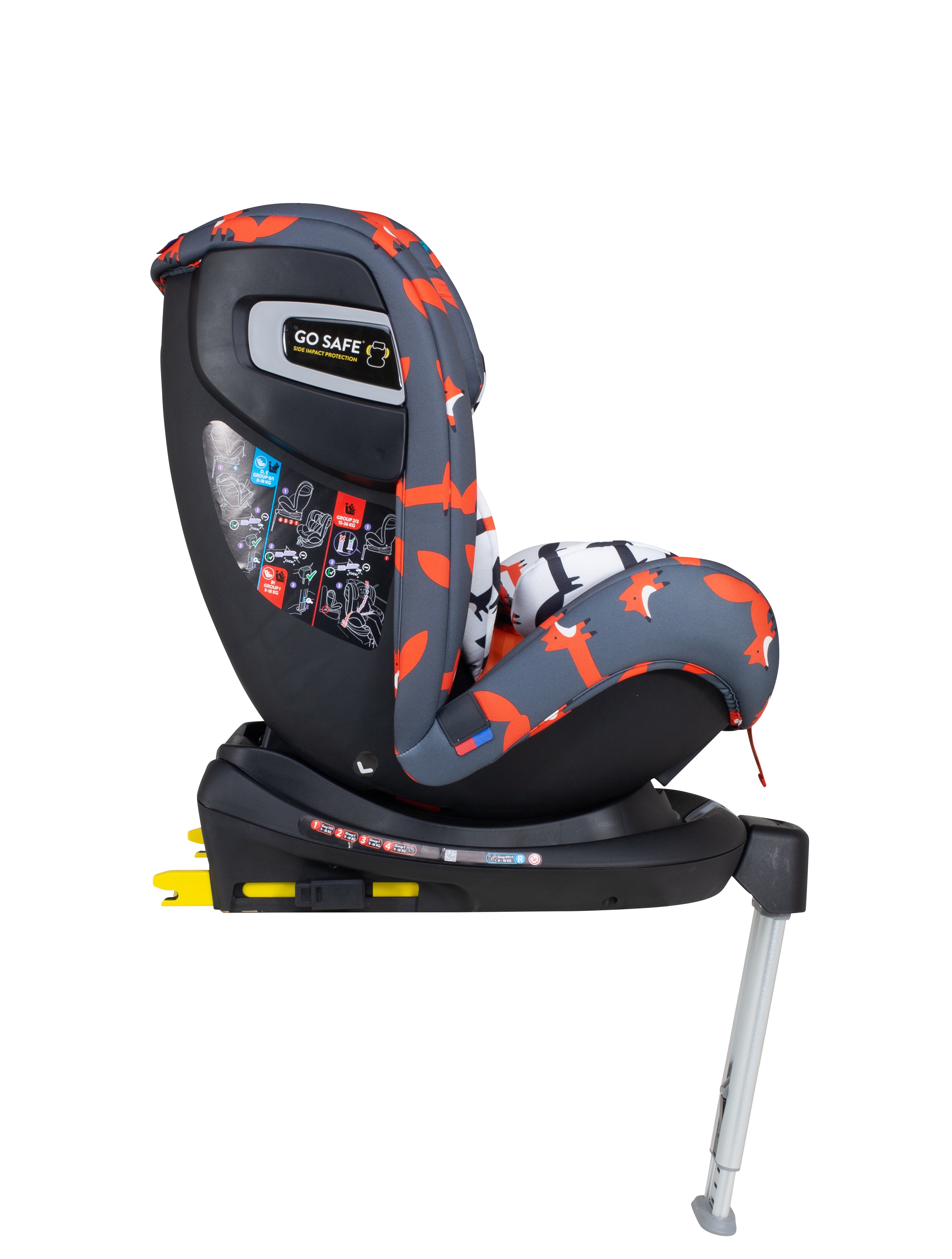 All in All 360 Rotate Car Seat Charcoal Mister Fox