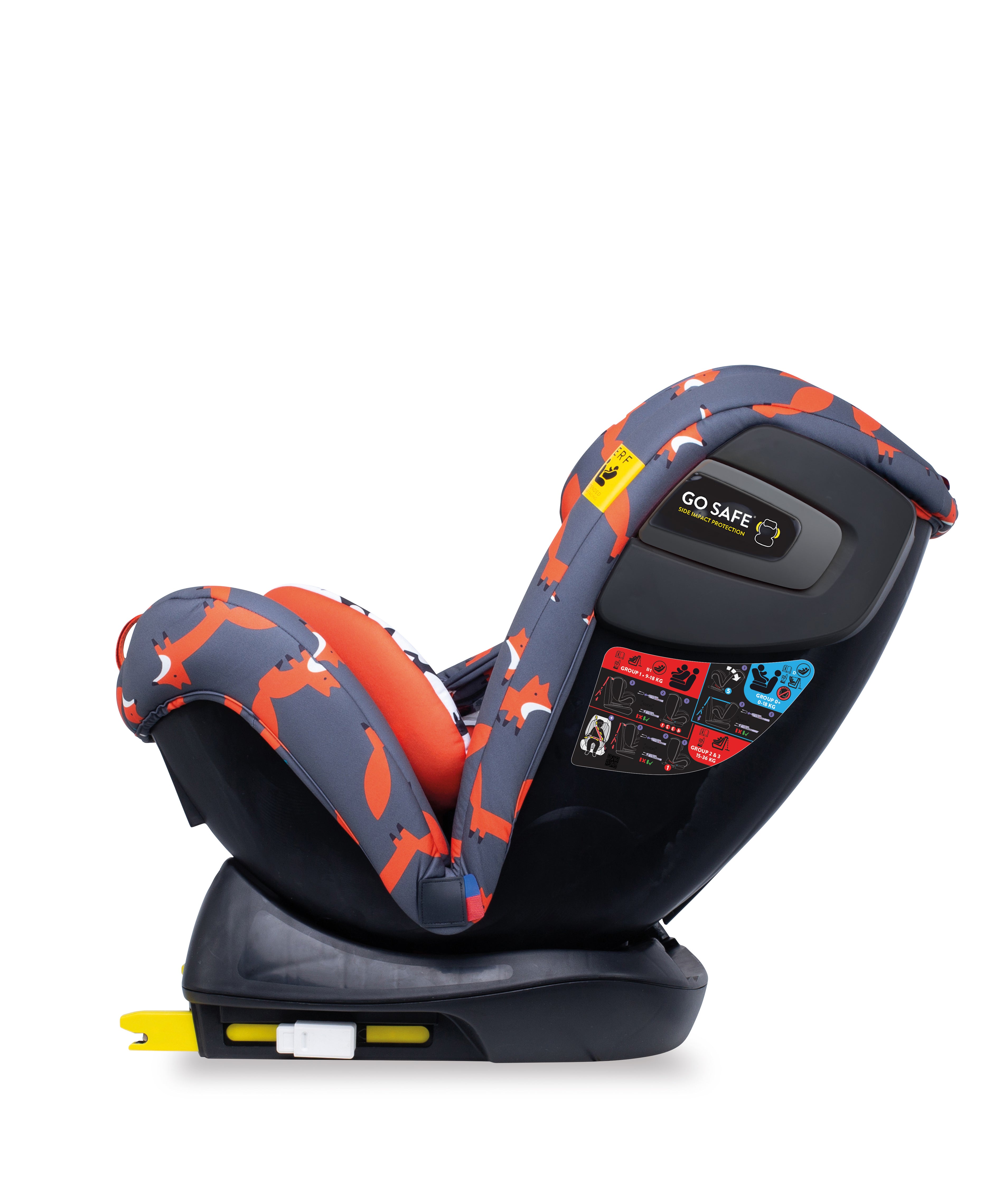 All in All + Group 0+123 Car Seat Charcoal Mister Fox
