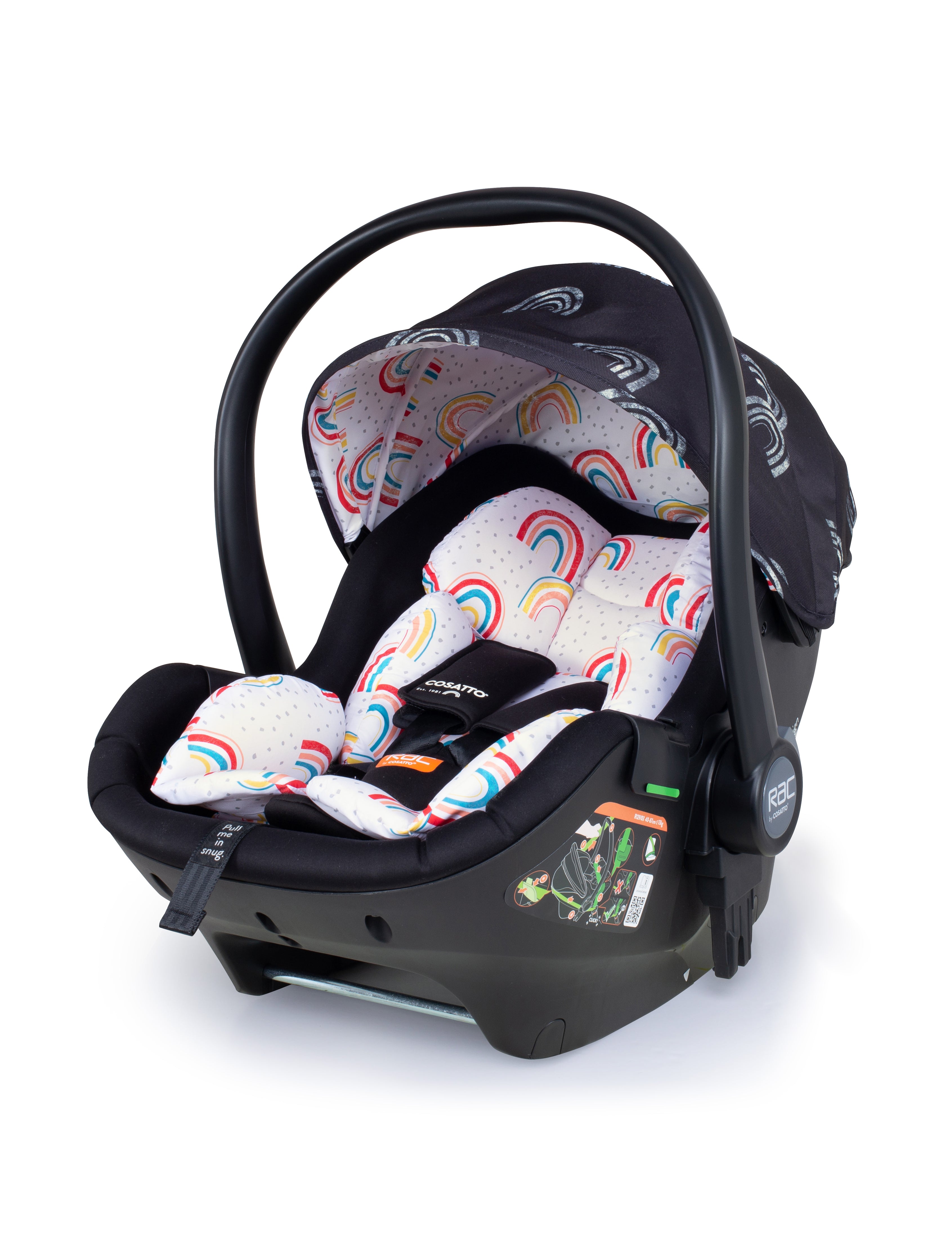 Giggle Quad Car Seat and i size Base Bundle Night Rainbow Cosatto Store