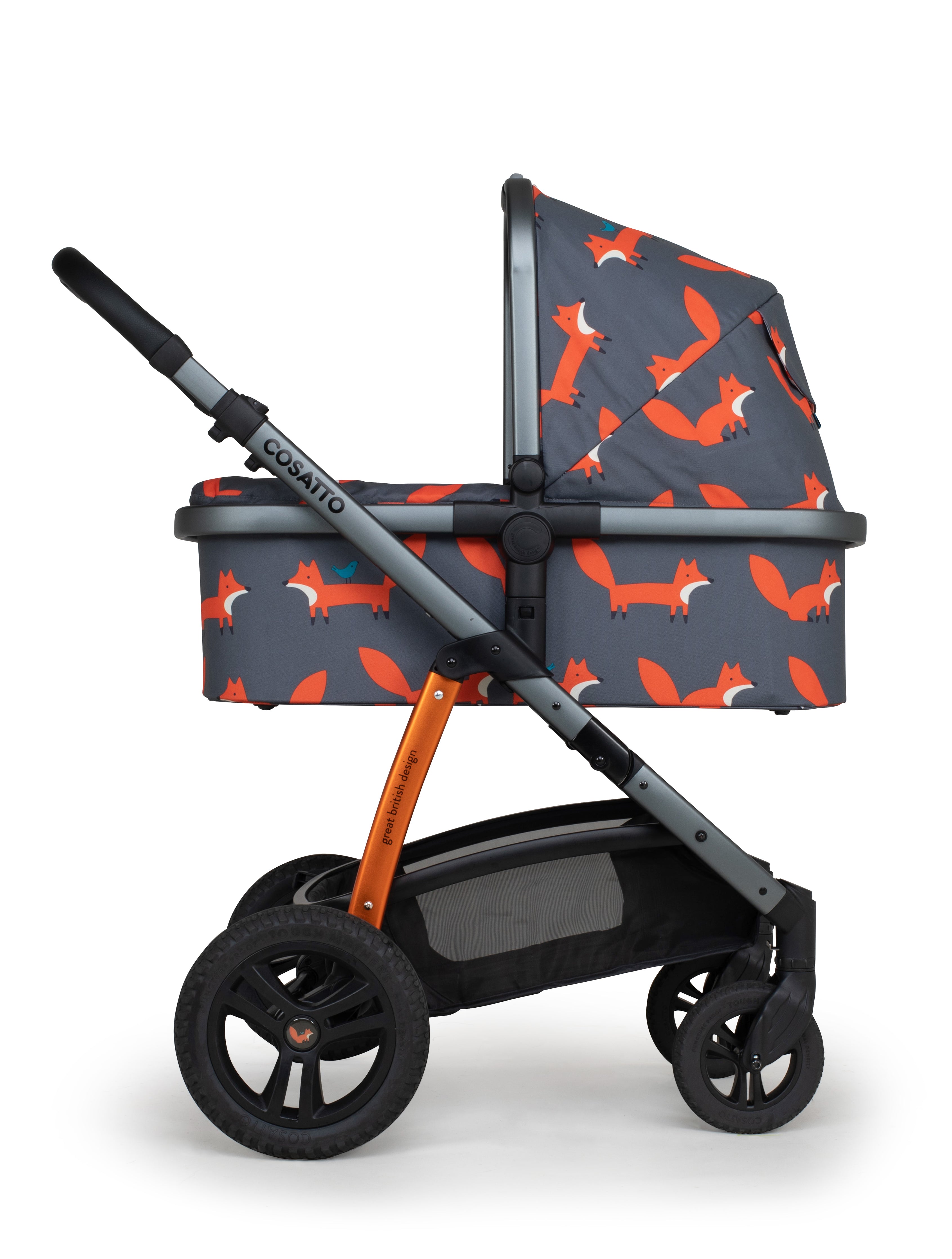 Wow 2 Pram and Pushchair Charcoal Mister Fox