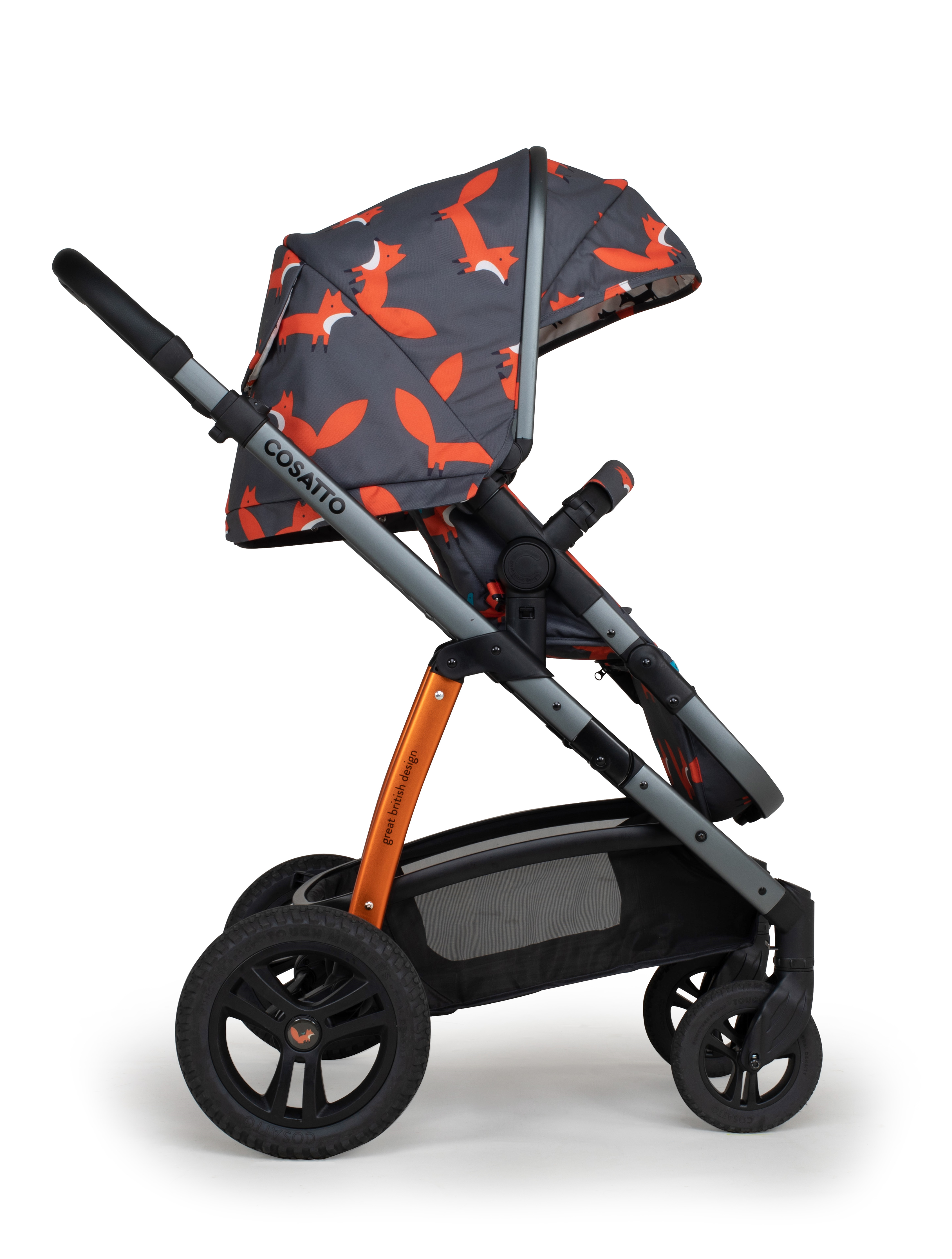 Wow 2 Pram and Pushchair Charcoal Mister Fox - Pram and Pushchair - Cosatto Store