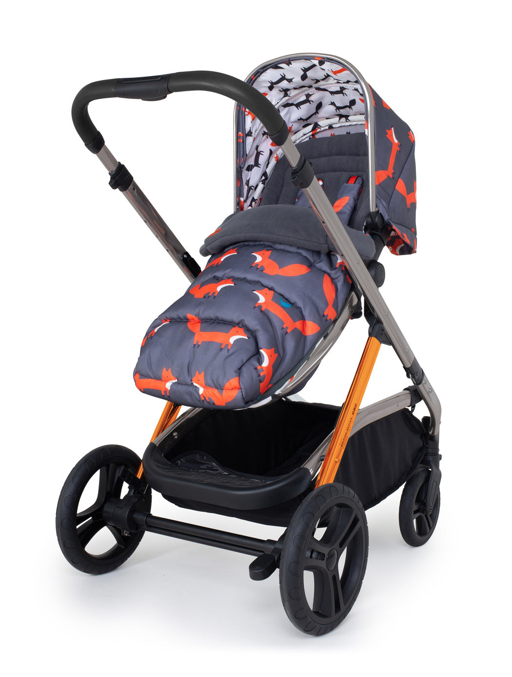 Wow XL Car Seat Bundle Charcoal Mister Fox