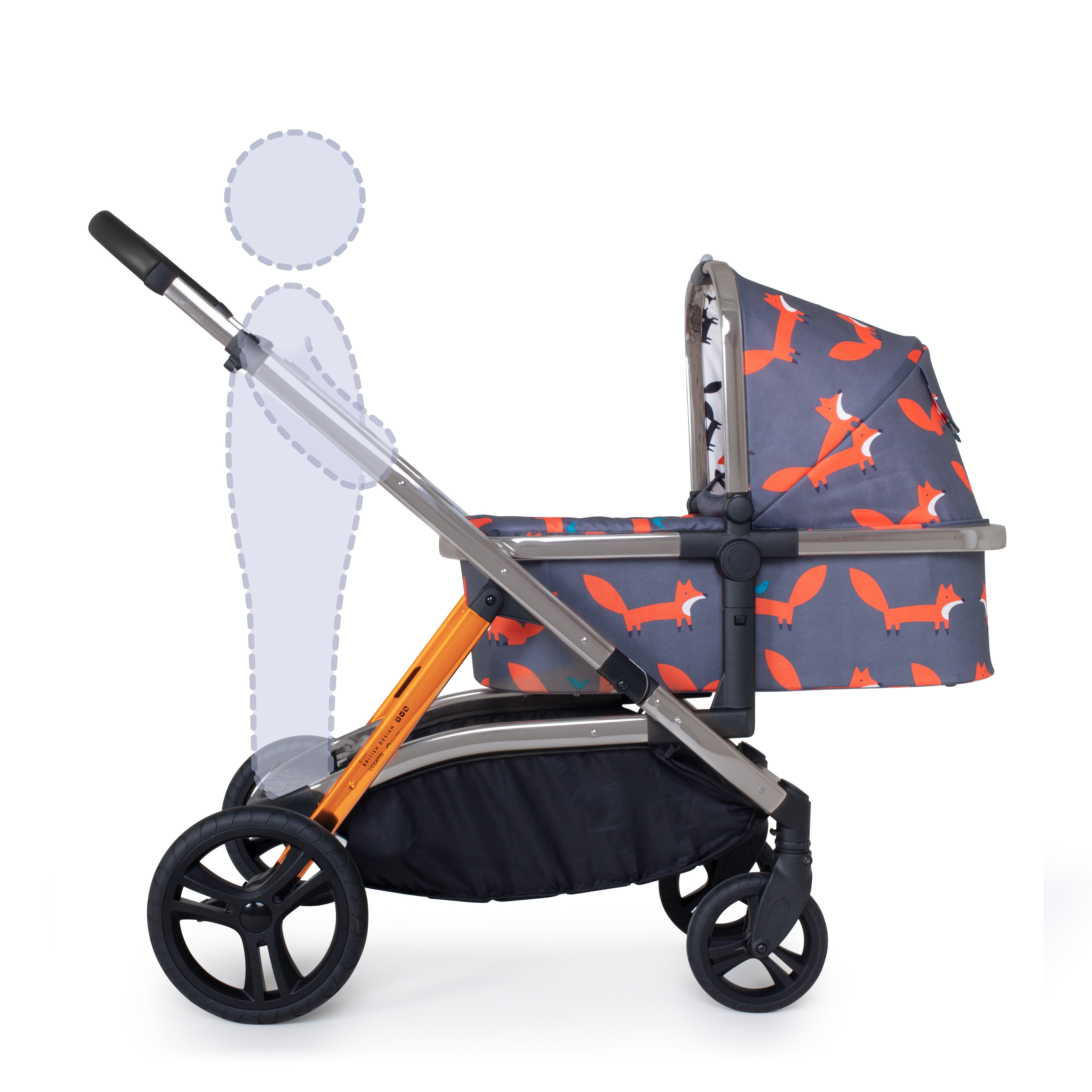 Wow XL Pram & Pushchair Charcoal Mister Fox