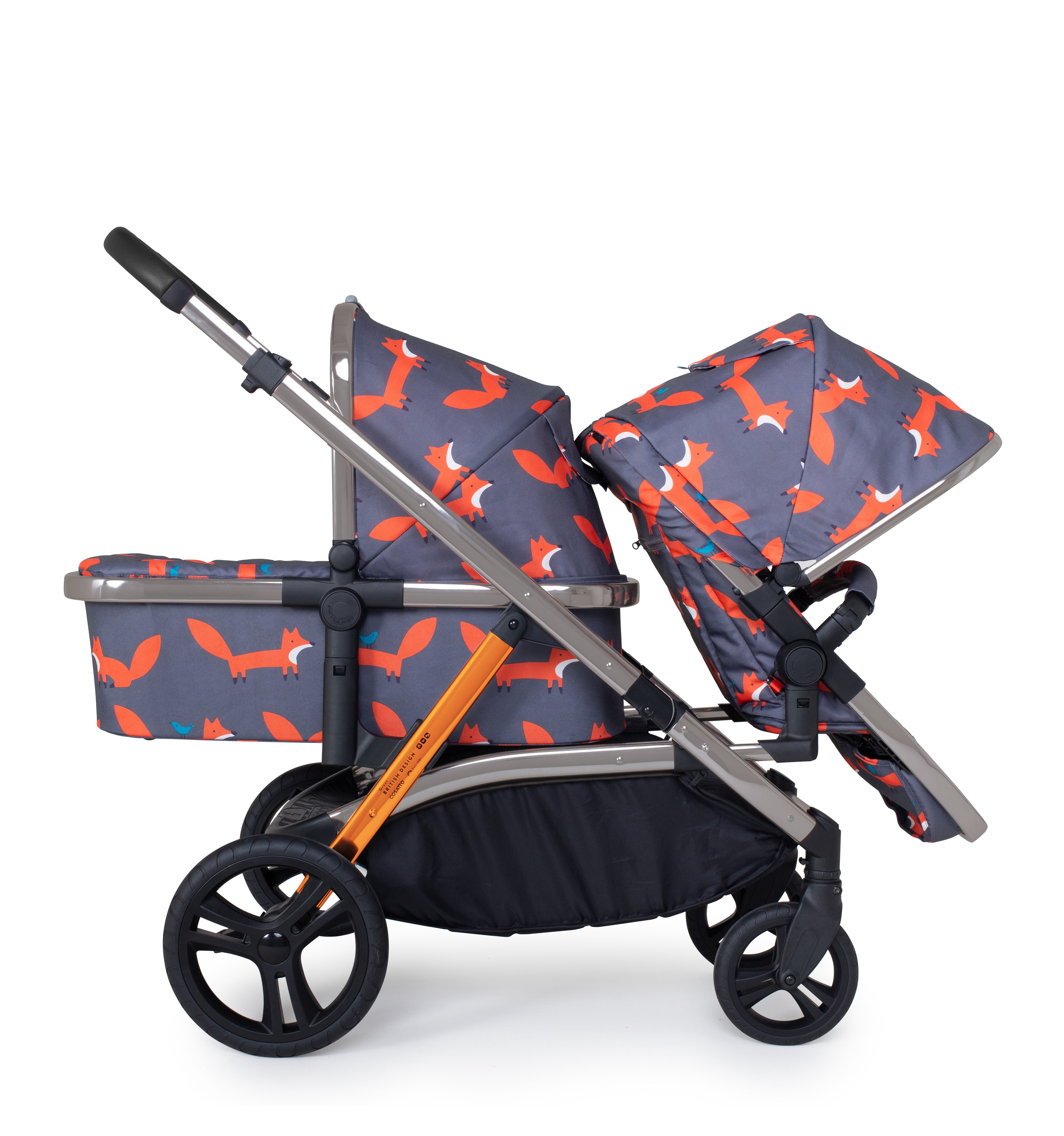 Wow XL Pram & Pushchair Charcoal Mister Fox