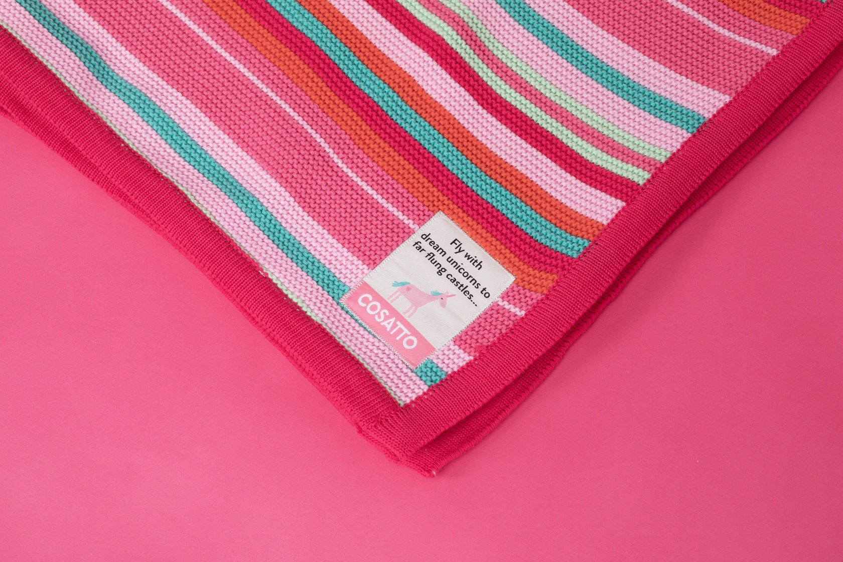 Cosatto Stripe Blanket Pink