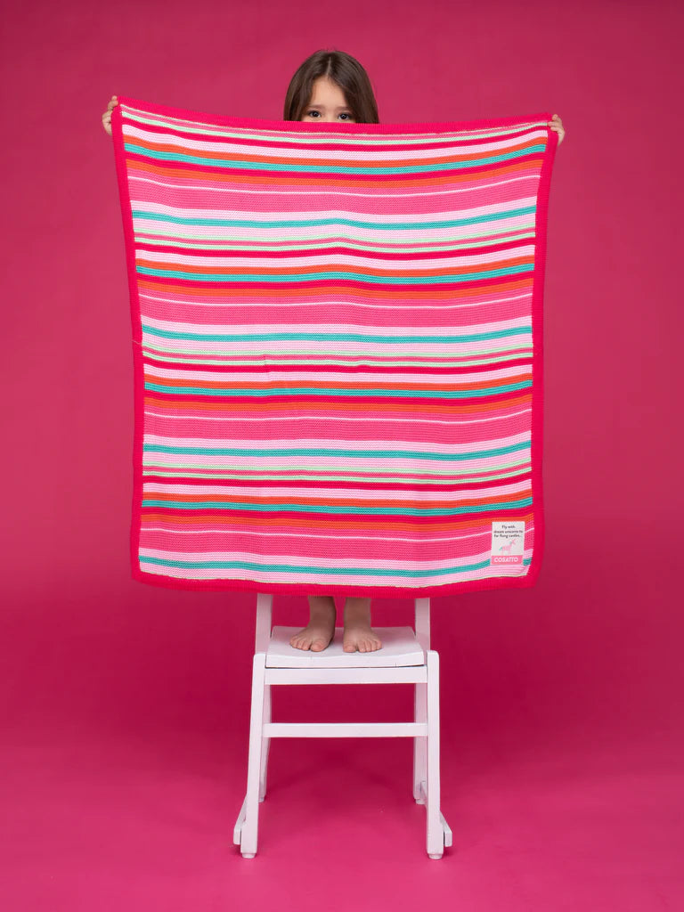 Cosatto Stripe Blanket Pink