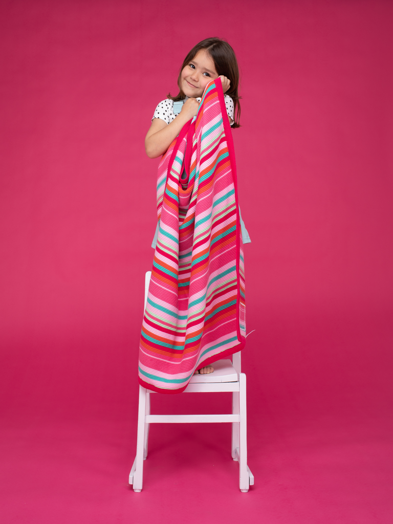 Cosatto Stripe Blanket Pink – Cosatto Store