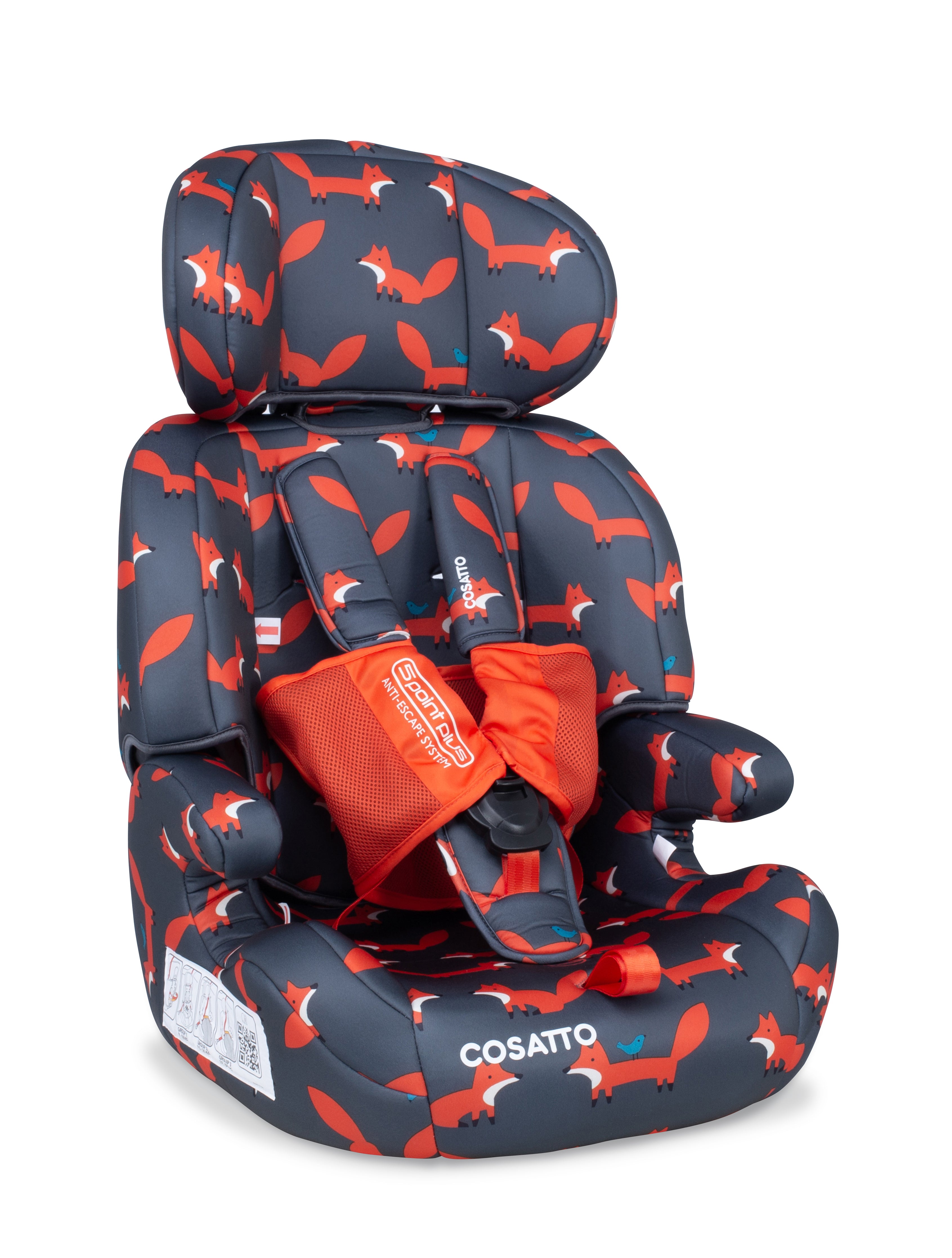 Zoomi Group 123 Car Seat Charcoal Mister Fox