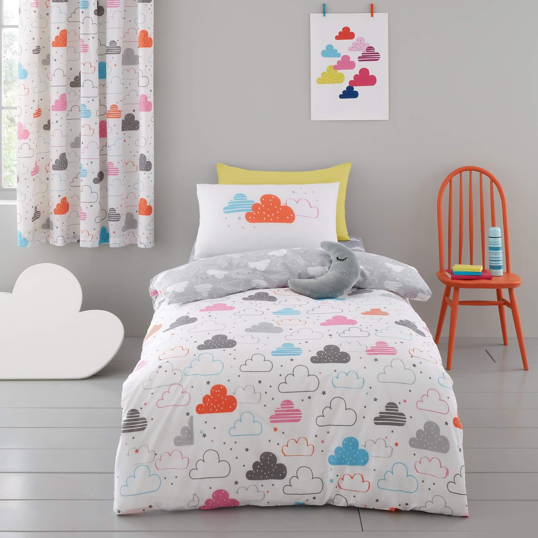 Pencil Pleat Curtains Fairy Clouds