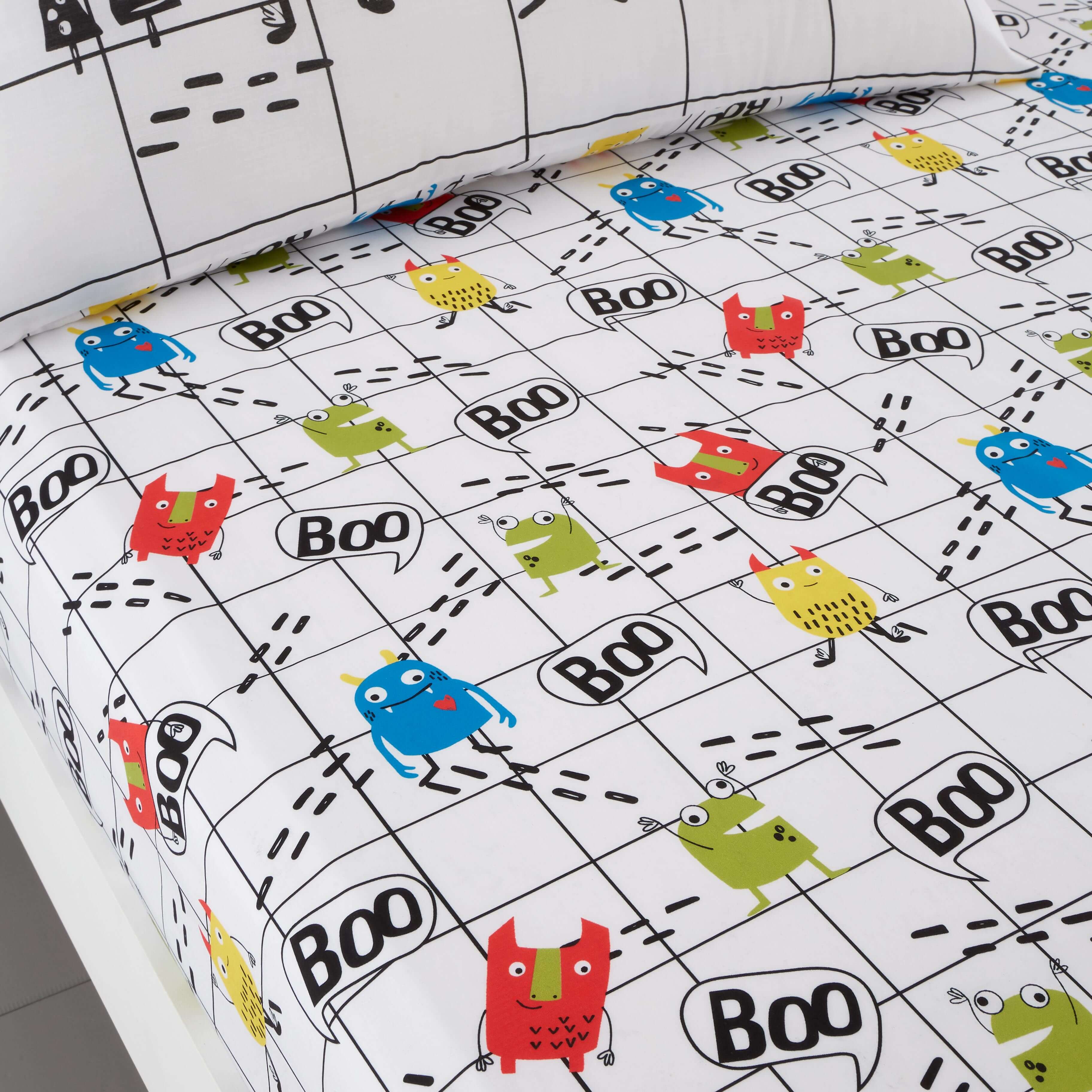 Fitted Bed Sheets Cotbed Monster Mob