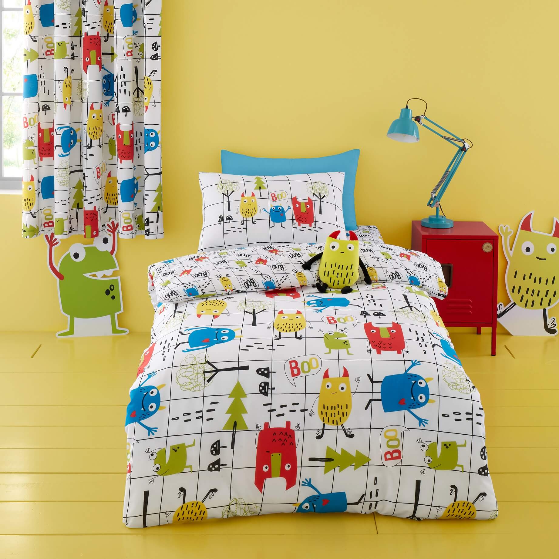 Fitted Bed Sheets Single Monster Mob