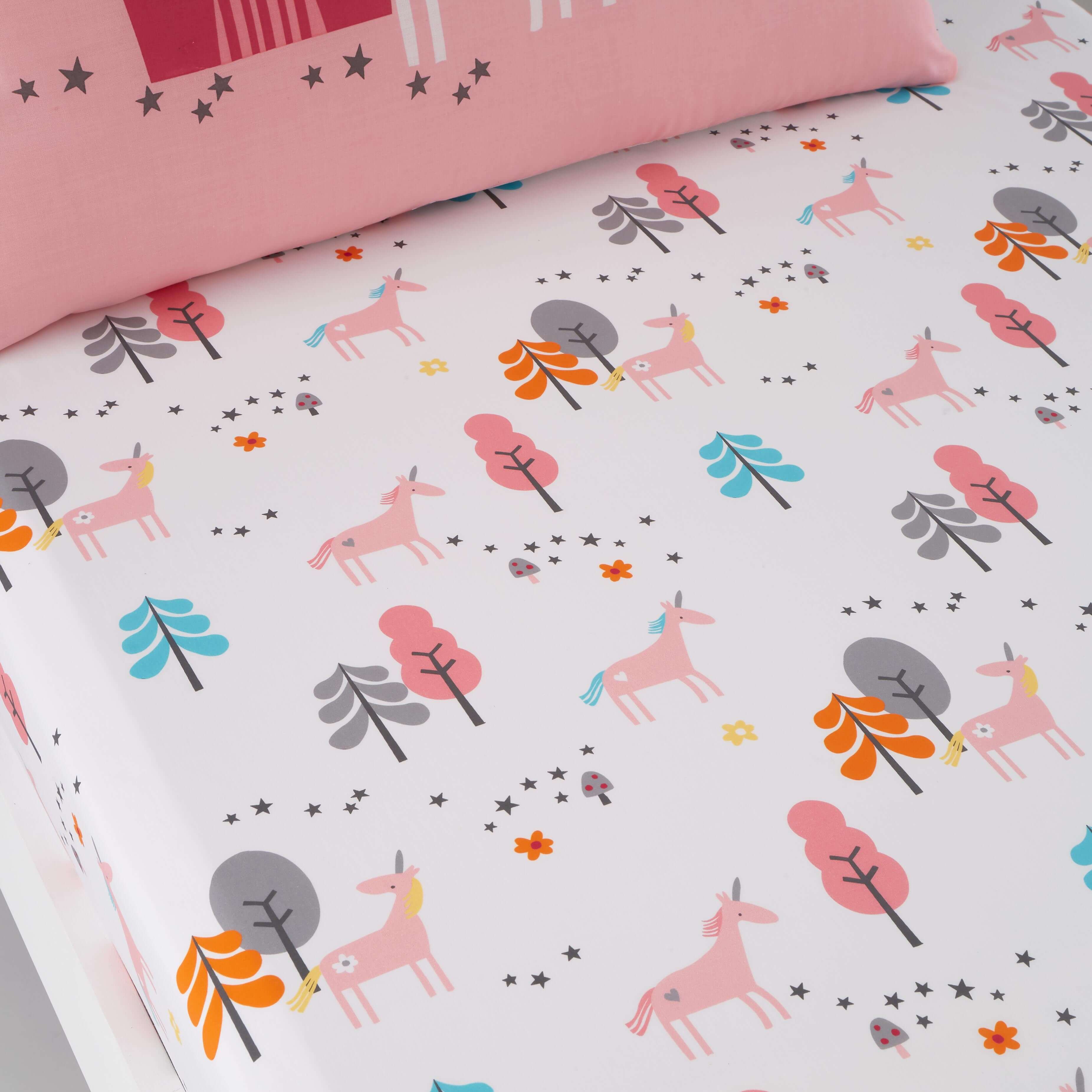 Fitted Bed Sheets Single Unicornland