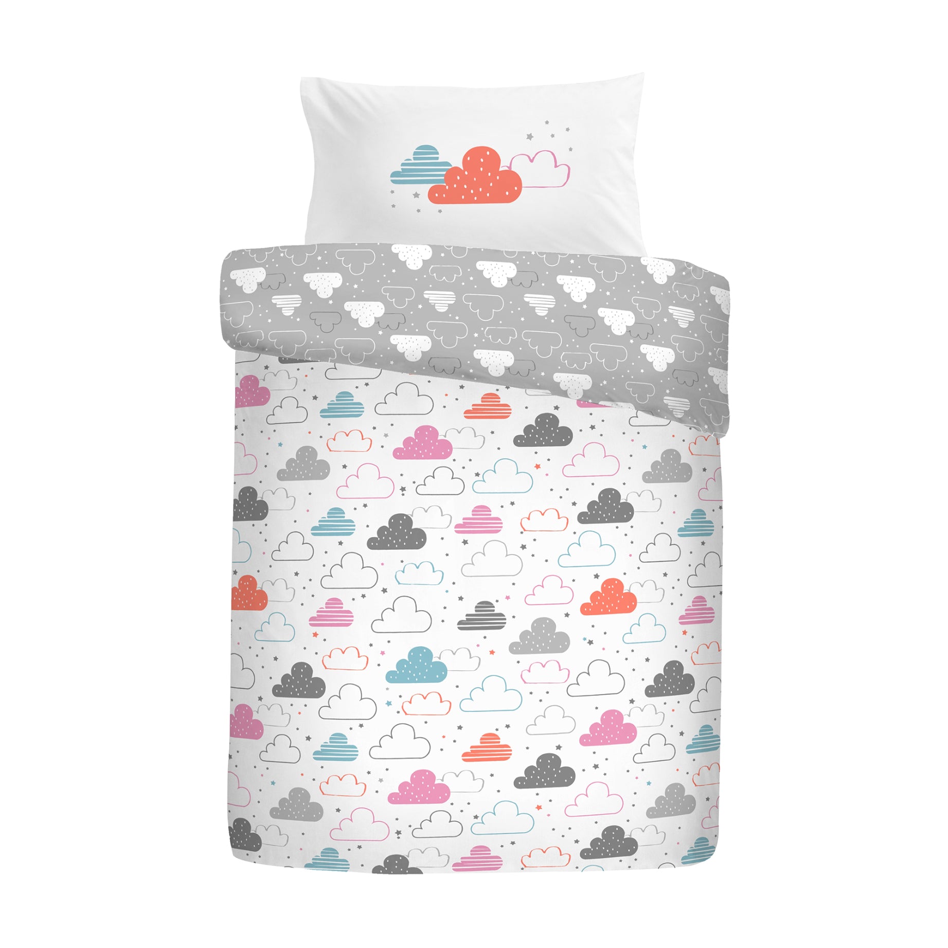 Duvet Cover Set for Cotbed Fairy Clouds